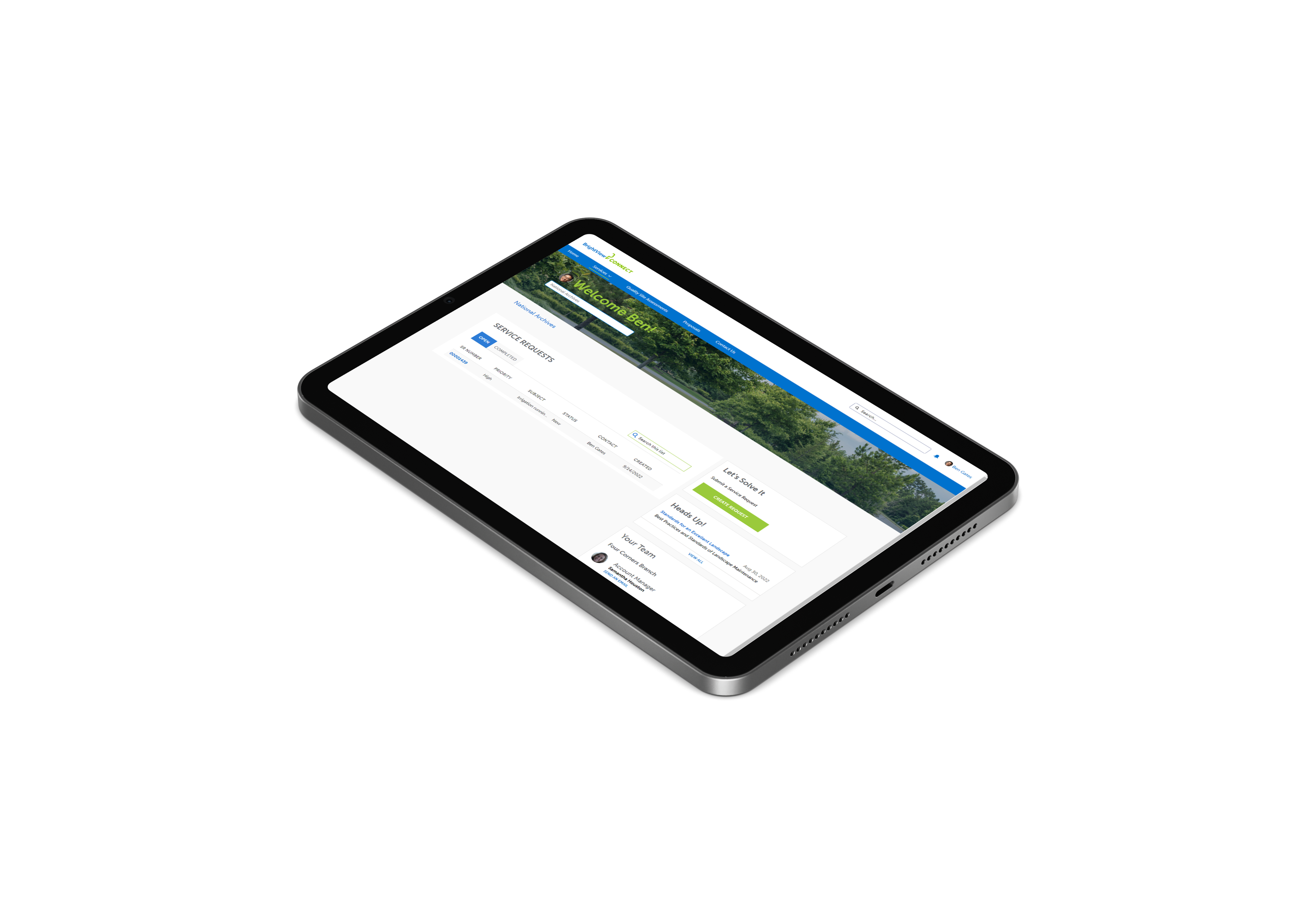 BV Connect iPad Screenshot