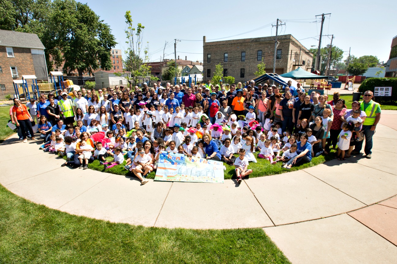 BrightView teams up with Chicago Bears and PNC to build park.