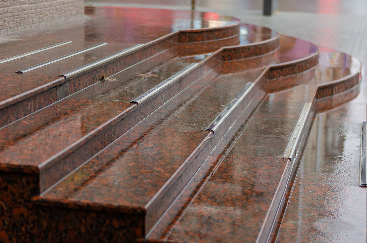 Wet Slippery Steps