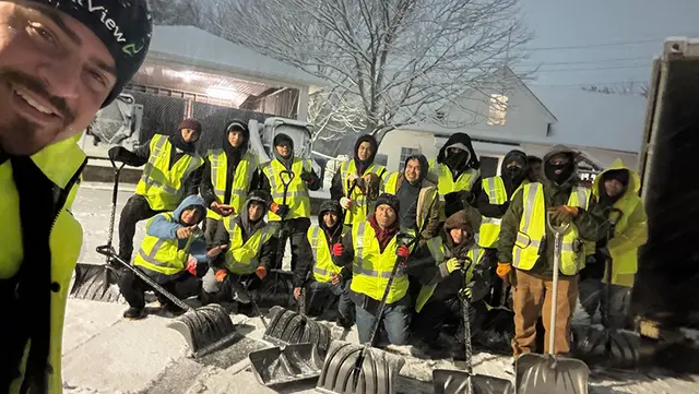snow shoveling